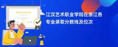 江汉艺术职业学院在浙江2024各专业录取分数线及位次