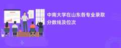 中南大学2024在山东各专业录取分数线及位次