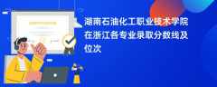 湖南石油化工职业技术学院2024在浙江各专业录取分数线及位次