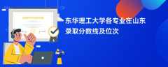 东华理工大学各专业在山东录取分数线及位次2024