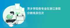 萍乡学院各专业在浙江录取分数线及位次2024