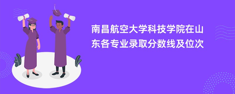 南昌航空大学科技学院在山东各专业录取分数线及位次