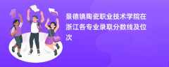 景德镇陶瓷职业技术学院在浙江各专业录取分数线及位次2024