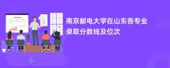 南京邮电大学在山东2024各专业录取分数线及位次
