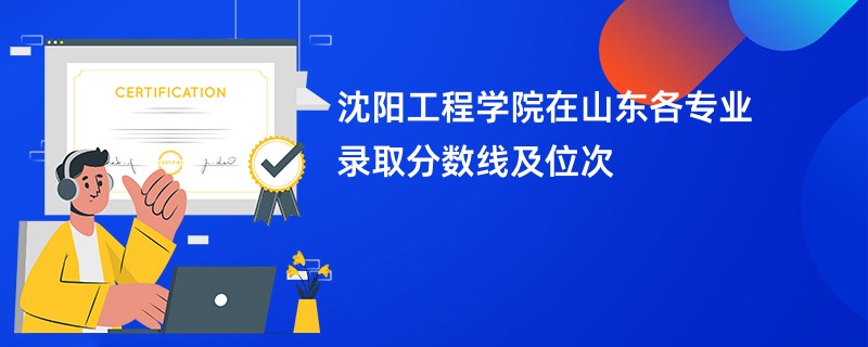 沈阳工程学院在山东各专业录取分数线及位次