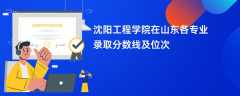 沈阳工程学院在山东各专业录取分数线及位次2024