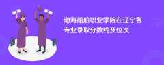 渤海船舶职业学院在辽宁各专业录取分数线及位次2024