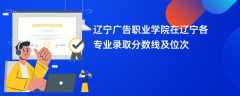 辽宁广告职业学院在辽宁各专业录取分数线及位次2024