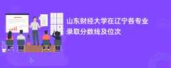 山东财经大学在辽宁各专业录取分数线及位次2024