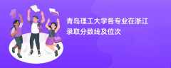 青岛理工大学各专业在浙江录取分数线及位次2024