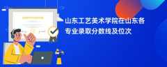 山东工艺美术学院2024在山东各专业录取分数线及位次