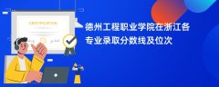 德州工程职业学院2024在浙江各专业录取分数线及位次