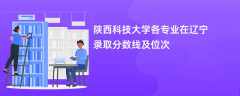 陕西科技大学各专业在辽宁录取分数线及位次2024