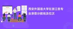 西安外国语大学在浙江2024各专业录取分数线及位次