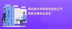 西安美术学院各专业在辽宁录取分数线及位次2024