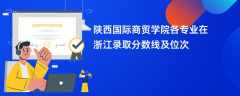 陕西国际商贸学院各专业在浙江录取分数线及位次2024