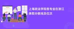 上海政法学院各专业在浙江录取分数线及位次2024
