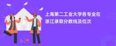 上海第二工业大学各专业在浙江录取分数线及位次2024