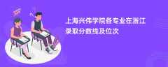 上海兴伟学院各专业在浙江录取分数线及位次2024