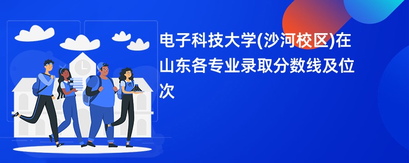 电子科技大学(沙河校区)在山东各专业录取分数线及位次