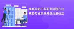 南充电影工业职业学院在山东2024各专业录取分数线及位次
