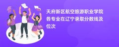 天府新区航空旅游职业学院各专业在辽宁录取分数线及位次2024