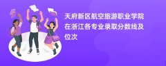 天府新区航空旅游职业学院2024在浙江各专业录取分数线及位次