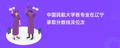 中国民航大学各专业在辽宁录取分数线及位次2024