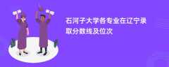 石河子大学各专业在辽宁录取分数线及位次2024