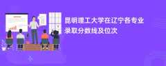 昆明理工大学2024在辽宁各专业录取分数线及位次