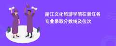 丽江文化旅游学院在浙江2024各专业录取分数线及位次