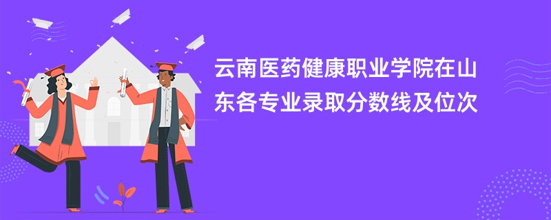云南医药健康职业学院在山东各专业录取分数线及位次