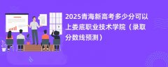 2025青海新高考多少分可以上娄底职业技术学院(录取分数线预测)
