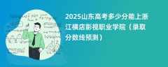 2025山东高考多少分能上浙江横店影视职业学院（录取分数线预测）