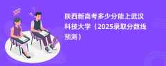 陕西新高考多少分能上武汉科技大学（2025录取分数线预测）