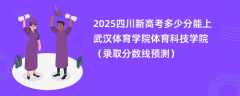 2025四川新高考多少分能上武汉体育学院体育科技学院（录取分数线预测）