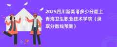 2025四川新高考多少分能上青海卫生职业技术学院（录取分数线预测）