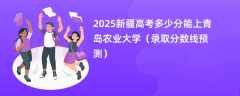 2025新疆高考多少分能上青岛农业大学（录取分数线预测）
