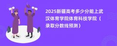 2025新疆高考多少分能上武汉体育学院体育科技学院(录取分数线预测)