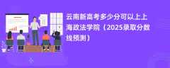 云南新高考多少分可以上上海政法学院（2025录取分数线预测）