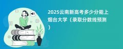 2025云南新高考多少分能上烟台大学（录取分数线预测）