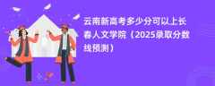 云南新高考多少分可以上长春人文学院（2025录取分数线预测）