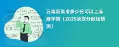 云南新高考多少分可以上赤峰学院（2025录取分数线预测）