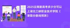 2025云南新高考多少分可以上湖北三峡职业技术学院（录取分数线预测）