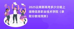 2025云南新高考多少分能上湖南信息职业技术学院(录取分数线预测)