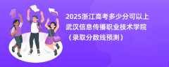 2025浙江高考多少分可以上武汉信息传播职业技术学院（录取分数线预测）