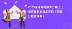 2025浙江高考多少分能上上海南湖职业技术学院（录取分数线预测）