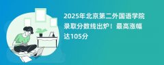 2025年北京第二外国语学院录取分数线出炉!最高涨幅达105分
