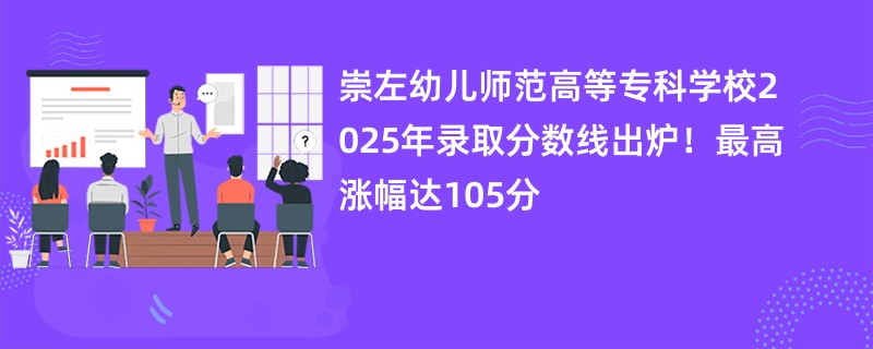 崇左幼儿师范高等专科学校2025年录取分数线出炉!最高涨幅达105分