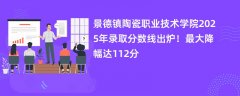 景德镇陶瓷职业技术学院2025年录取分数线出炉!最大降幅达112分
